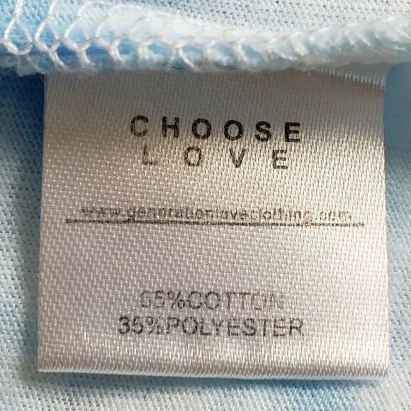 GENERATION LOVE Kelly Puff tee short sleeve tie dye t-shirt top blue white S NEW - Picture 8 of 10